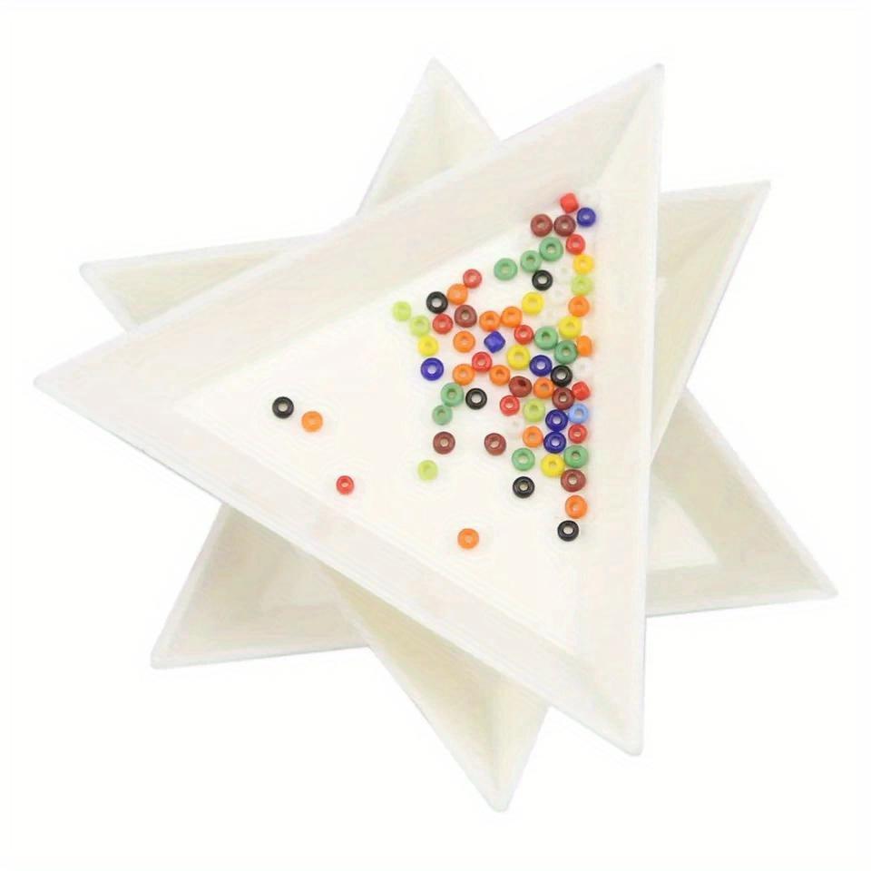 10Pcs Triangle Plate Jewelry Classification Triangle Plate Loose Bead Plate Nail Tool DIY Jewelry Display Plate Sorting Plate