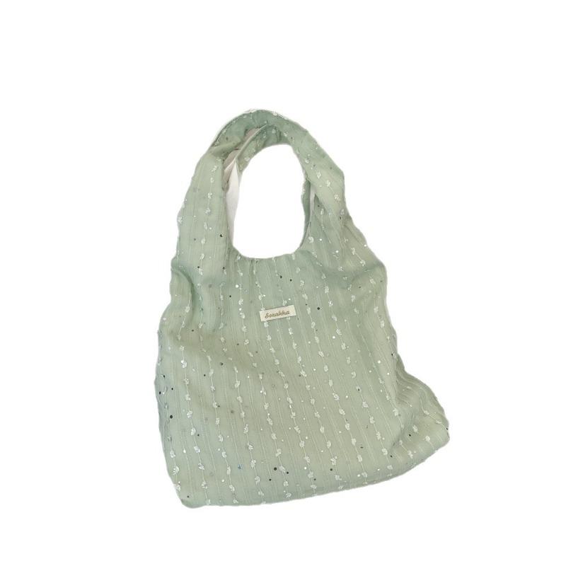 Sequin Casual Large-capacity Vest Bag Summer New Commuter Canvas Bag Shoulder Women's Bag