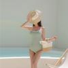 Source 1011 new one-piece swimsuit women's solid color thin back sexy triangle racing Korean version swimsuit