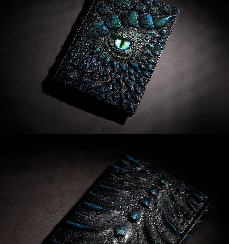 Independent Site Resin Animated Devil's Eye Dragon Book Ornament