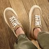 Men's Sneakers  Spring Korean Version Tide Low Top Leather Casual Shoes Retro Sports Breathable New Casual Leather Shoes