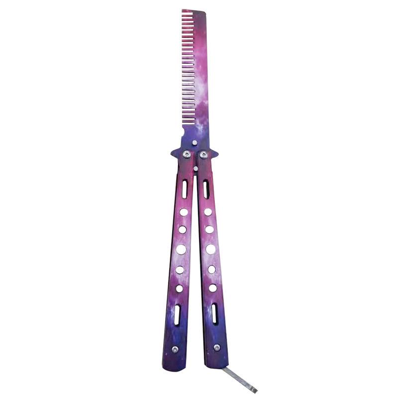 Unsharpened Folding Butterfly Practice Comb for Outdoor Camping