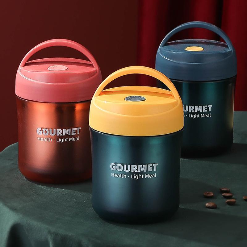 Heat Insulation Barrel  500ml Vacuum Flasks Portable Stainless Steel Thermos Barrel  Water Bottle Student Thermal Insulation Barrel