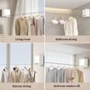 Punch-Free Retractable Clothesline El Wall Hanging Clothes Drying Rack Indoor Steel Wire Invisible Organiser Laundry Hanger