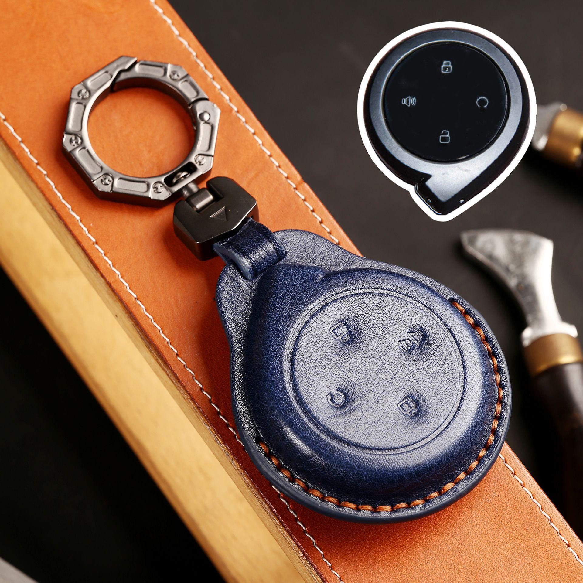 

Leather Car Key Case Cover Keychain For Gwm Poer Accessories