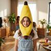 Cartoon Plush Fruits Hat Creative Halloween Headgear Yellow Banana Cap  Festival Event
