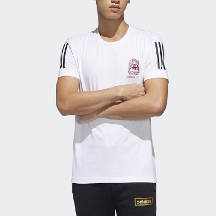 Adidas Neo Tee Casual 2020 Round Neck Short Sleeve T-Shirt Men Tops White GK1495