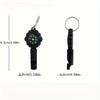 2-in-1 Camping Whistle Compass - Portable Outdoor Survival Gear with High-Precision Direction Indicator, Lightweight and Easy to Carry
