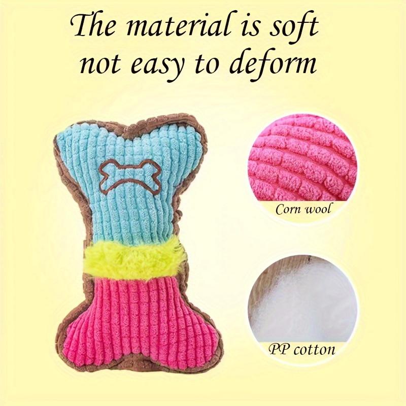 Interactiv și distractiv - 2 bucăți jucării scârțâitoare pentru câini de pluș pentru slefuirea dinților și ameliorarea plictiselii