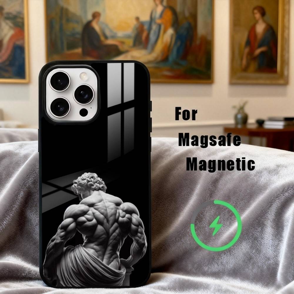 Greek Mythology Statue Fitness GYM Phone Case For iPhone17,16,15,14,13,12,11 Plus,Pro Max Magnetic For Magsafe Wireless Charging