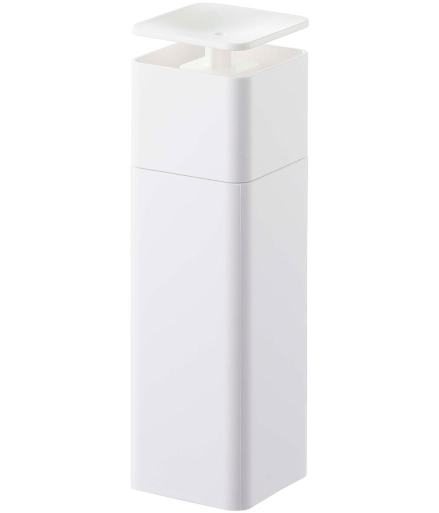 Yamazaki x x Tower and Alcohol Easy to Product Number 5213 One-Hand Dispenser, White, Approx. W5.5 D5.5 H18.5cm, Design, Detergent, Lotion,