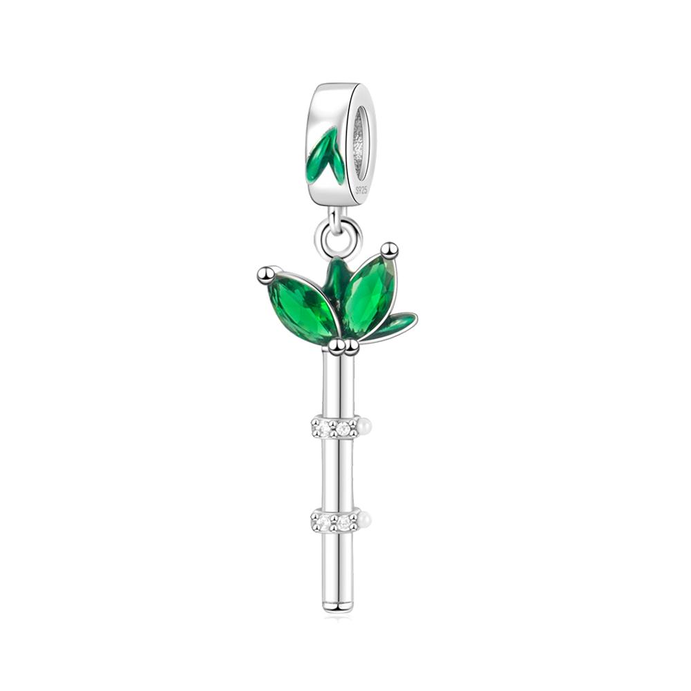 Exquisite 925  Silver The Frog Prince Beads & Cactus Dangle Charm Fits Bracelet Boutique Green Pendant Gifts