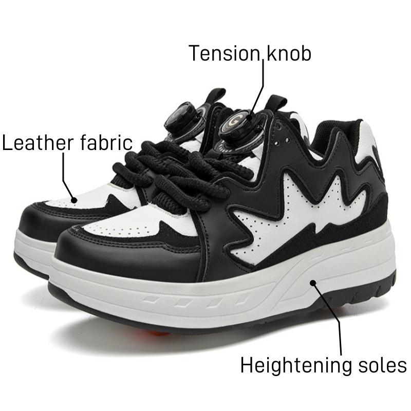 Adult low-top roller skates four-wheel balance toy shoes teenagers birthday gift parkour sports shoes