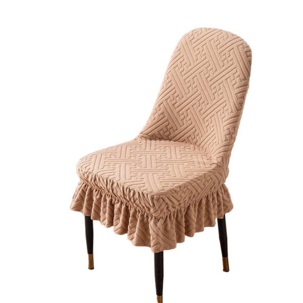 Dustproof Curved Seat Cover Soft Chair Protective Case Jacquard Arc Chair Cover  Household