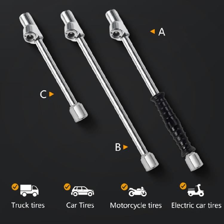 Car Truck Bus Tractors Deflator Valve Dual-Air Tire Chuck Head Tire Inflator Rod