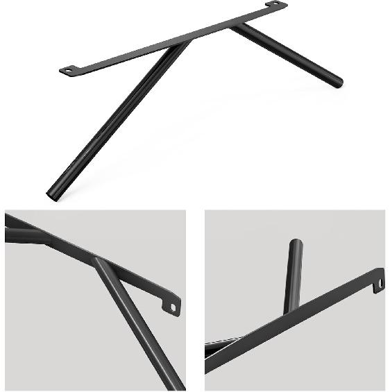 Bevinsee Front Grille V Cover Braces Kidney Struts Rods Tuning Bar Compatible with BMW E46 323i 325i 328i 330i 1999-2006, High-Strength Steel, Black