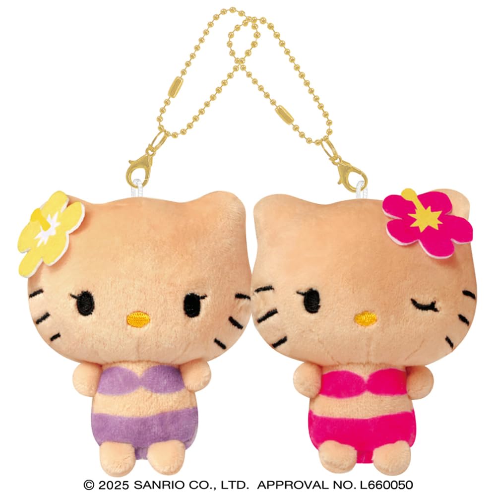 CRUX Nico Plush Keychain Sanrio Hello Kitty Tan Kitty & Mimmy B Gal Kitty 131988