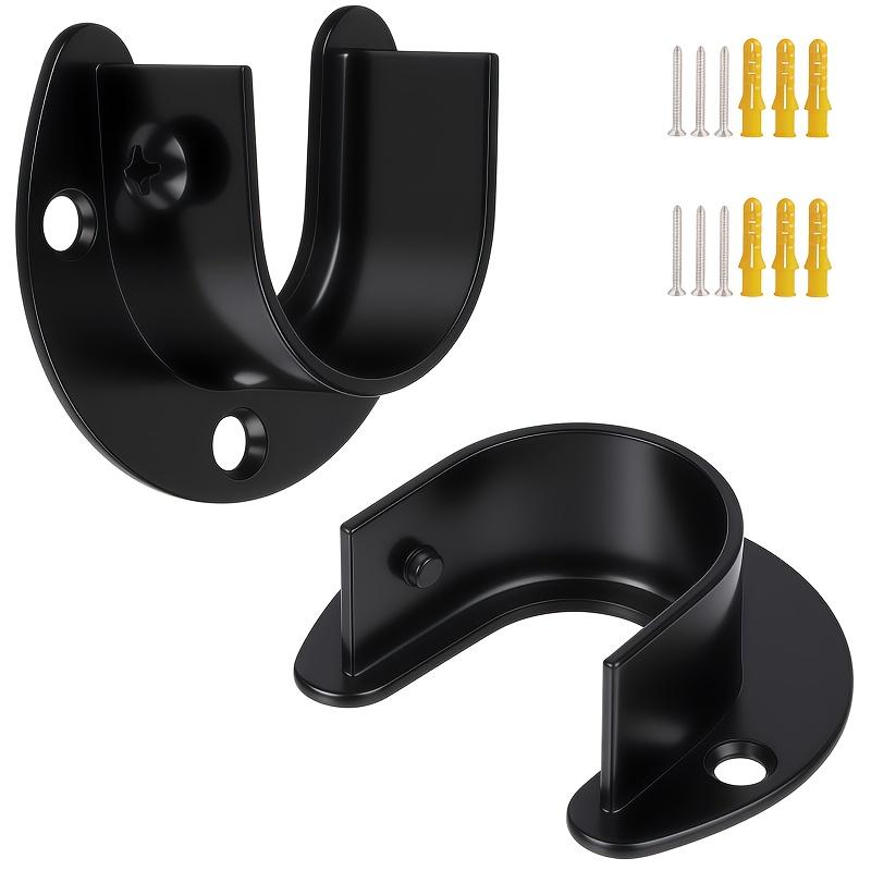 

Adjustable U-Shaped Flange Bracket, 8pcs Stainless Steel Heavy Duty & Rustproof for Hanging Rods,Shelves-Closet, Balcony чорний