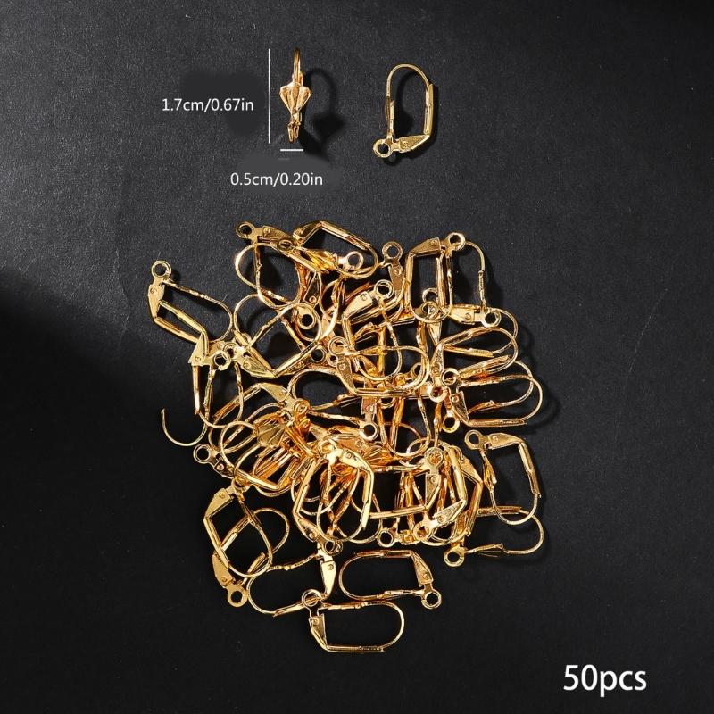 Pack of 50 French Style No Piercing Ear Clips Sophisticated Steel Elegant Pains Free Design for Sensitive Ears