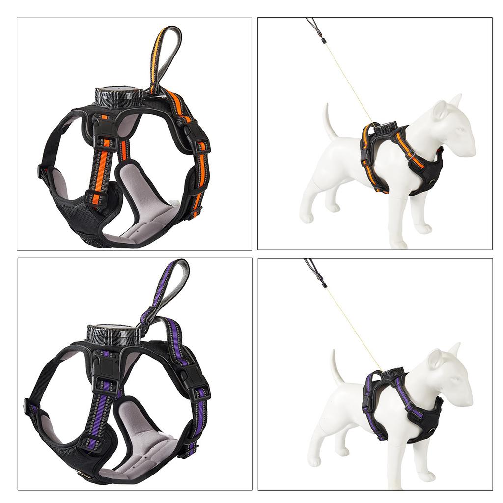 New explosion-proof retractable traction dog with pet chest strap integrated wear automatic traction rope pet vest