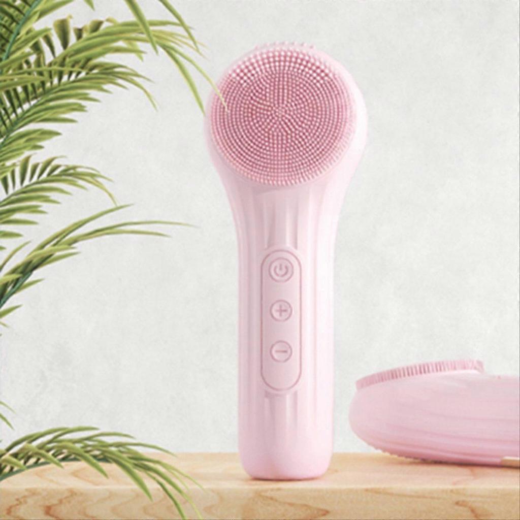Electric Brush Heated Waterproof Pore Cleaner Silicone Pink