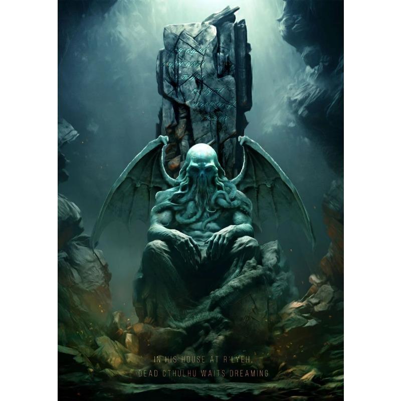 

Лавкрафтовские Космические Ужасы Постер Эдгар Аллан По Ворон Ктулху Холст Картина Настенное Искусство для Гостиной Домашний Декор Мурал 21cm×30cm NoFrame