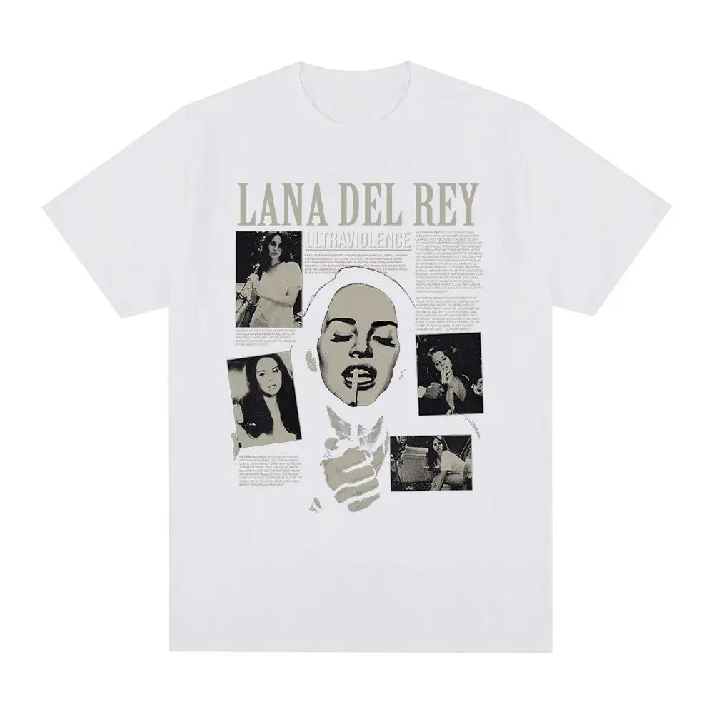 Singer Lana Del Rey T Shirt Ultraviolence Music Album Tshirt Unisex Wounisex Hip Hop Vintage Short Sleeve T Shirts Gothic Streetwear
