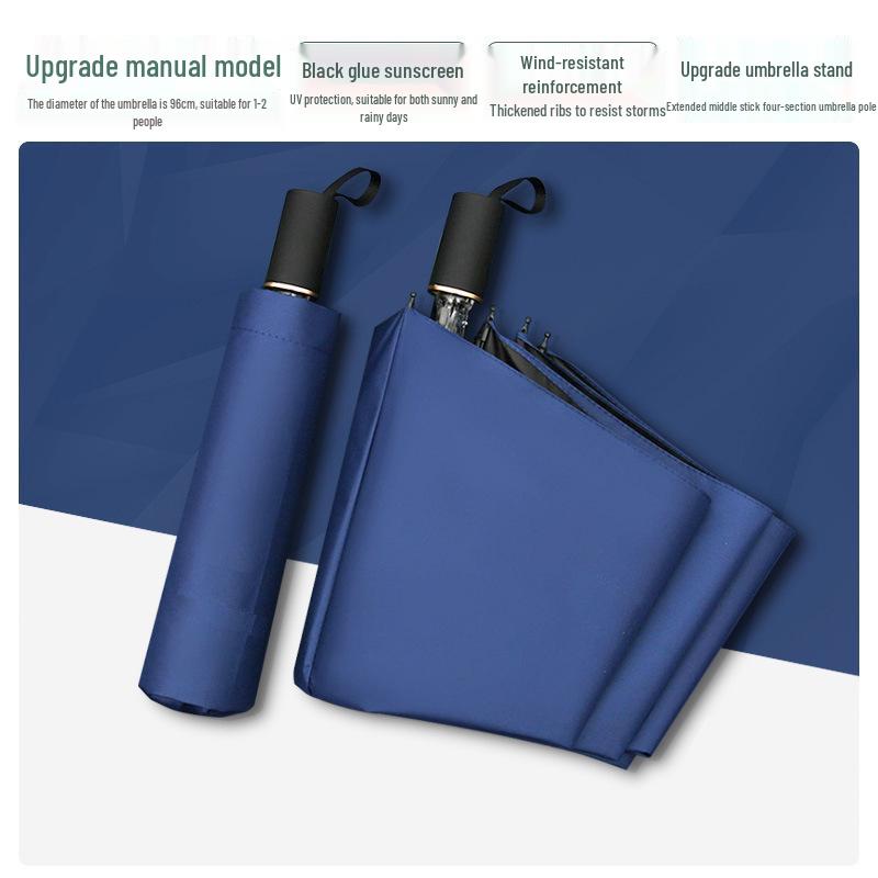 24-Rib Windproof Sun Protection Umbrella for Rain or Shine, Customizable Advertising Umbrella