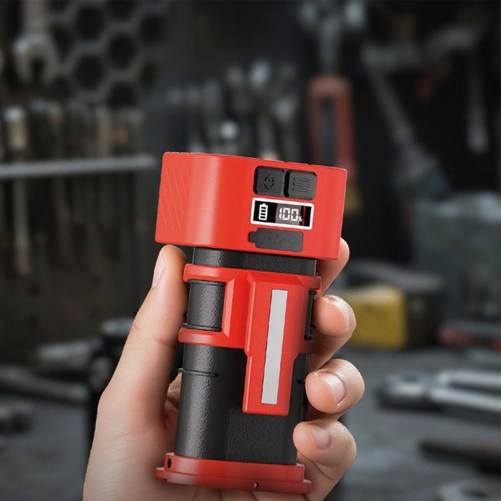 Car Work Light 180-degree Rotation Magnetic Work Light Type-C Charging Double Hooks Digital Display Lamp for Detailing Workshop