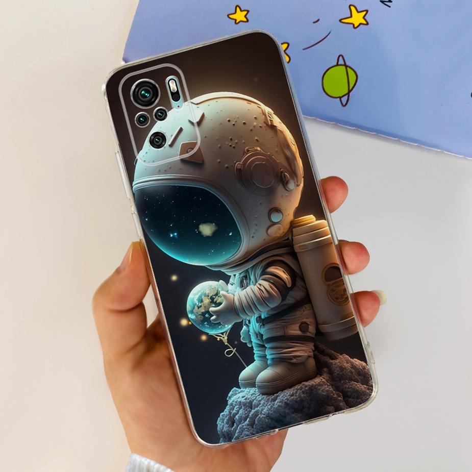 For Xiaomi Redmi Note 10 Case Note 10S Cute Cartoon Painted Cover Soft Silicone Case For Redmi Note 10 Pro Max Note10 10S Fundas