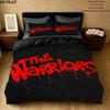 The Warriors Pattern Bedding Quilt Set Quilt Cover Pillowcase Home Birthday Gift(1 * Duvet Cover + 2 * Pillowcase, Without Core)