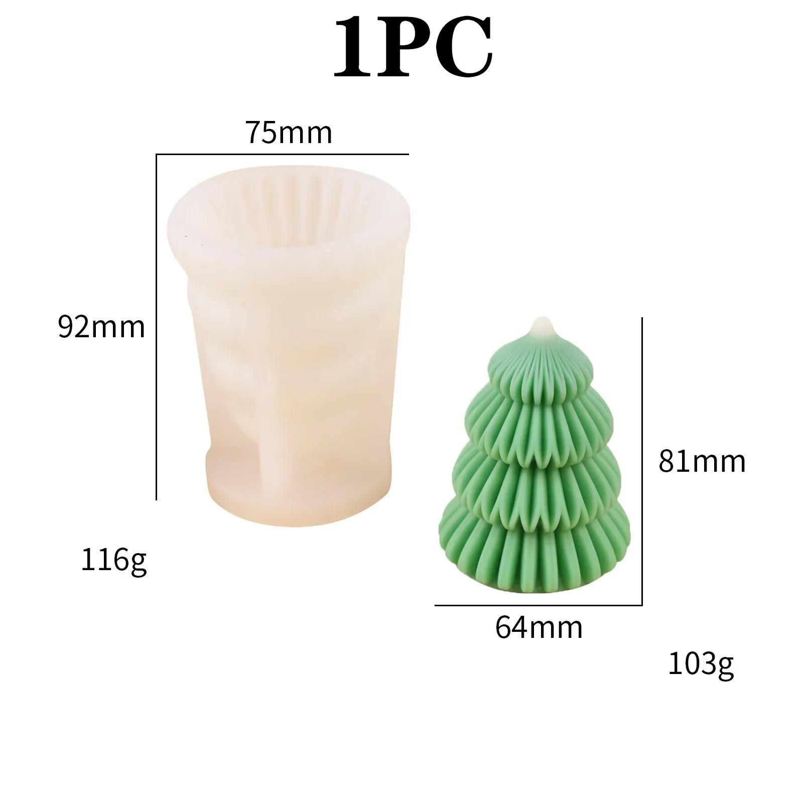 

1-4 шт. Силиконовая форма для рождественской елки 3D формы для свечей для изготовления эпоксидной смолы в форме дерева DIY восковые свечи подарок декор