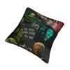 Bedruckte Säge-Jigsaw-Horrorfilm-Kissenbezug Polyester-Kissenbezug Dekoration Halloween Gothic-Kissenbezug Bezug Stuhl Reißverschluss