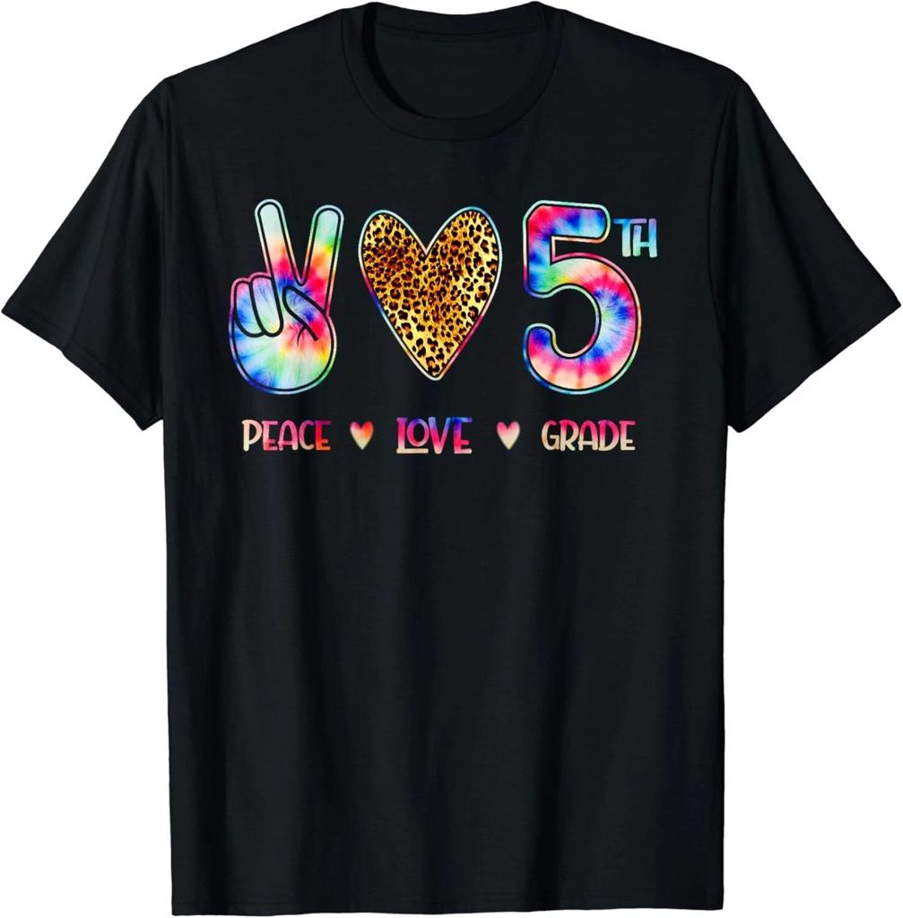 Peace Love Fifth Grade Squad Back to School Gift Unisex T-Shirt