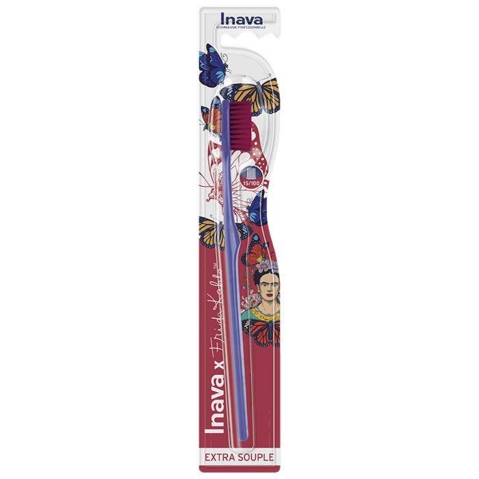 Brosse À Dents - INAVA - Frida Kahlo - Extra Souple - Hygiène Bucco-dentaire - Respect Des Gencives