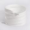 1/2 Pairs White Flat Braided Shoelaces, 15mm Wide Shoe Lace for Sneakers,  Replacements for Athletic Sport Shoelaces