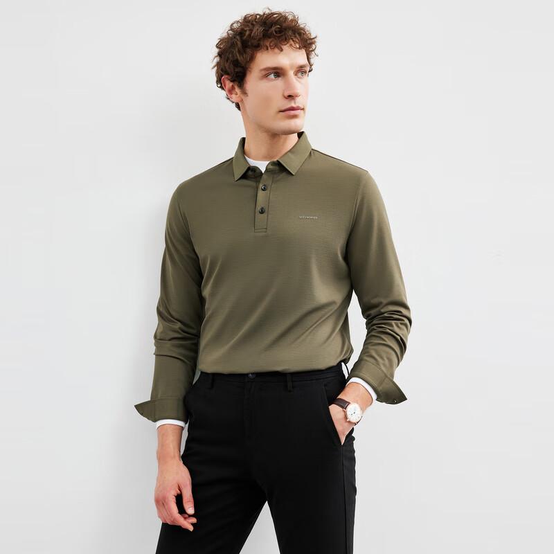 Men's Wrinkle-Resistant Long Sleeve Polo Shirt