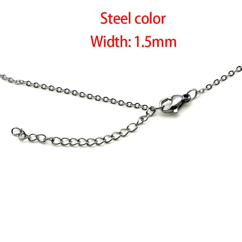

5Pcs/lot Pvd Plated Stainless Steel Link Chains Necklaces Cuban Cross Chains Accessories for DIY Jewelry Making Bulk Wholesale 40 with 5cm