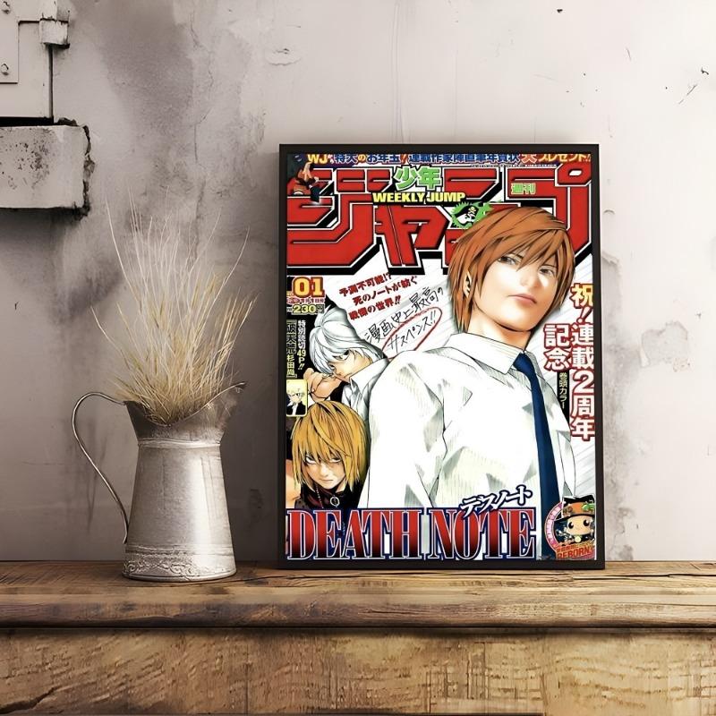 Anime D-Death N-Note DN L Poster Sticky Wall Art Printing Waterproof Home Living Bed Room Bar Hallway Aesthetic Decor