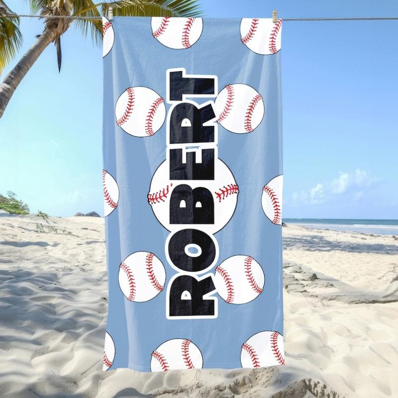 Sports Beach Towel Ball Beach Towel Kids Beach Towel Summer Season Gift Sea Holiday Boys Camping Gift Beach Accessories