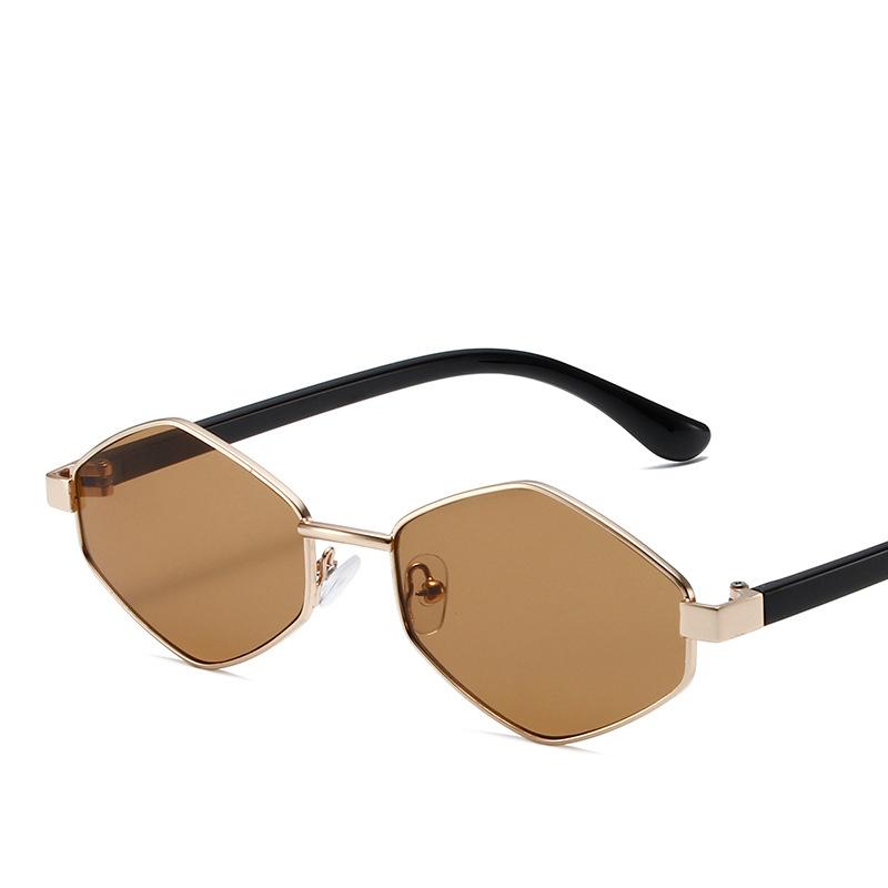 New Fashion Polygonal Sunglasses Women Retro Metal Sunglasses Men Suitable for Outdoor Travel Party Decoration Glasses Uv400