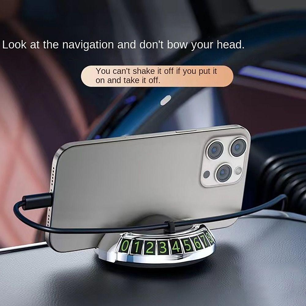 

2 in 1 Dashboard Car Phone Holder 360° Rotation Phone Bracket For Car Use золотий