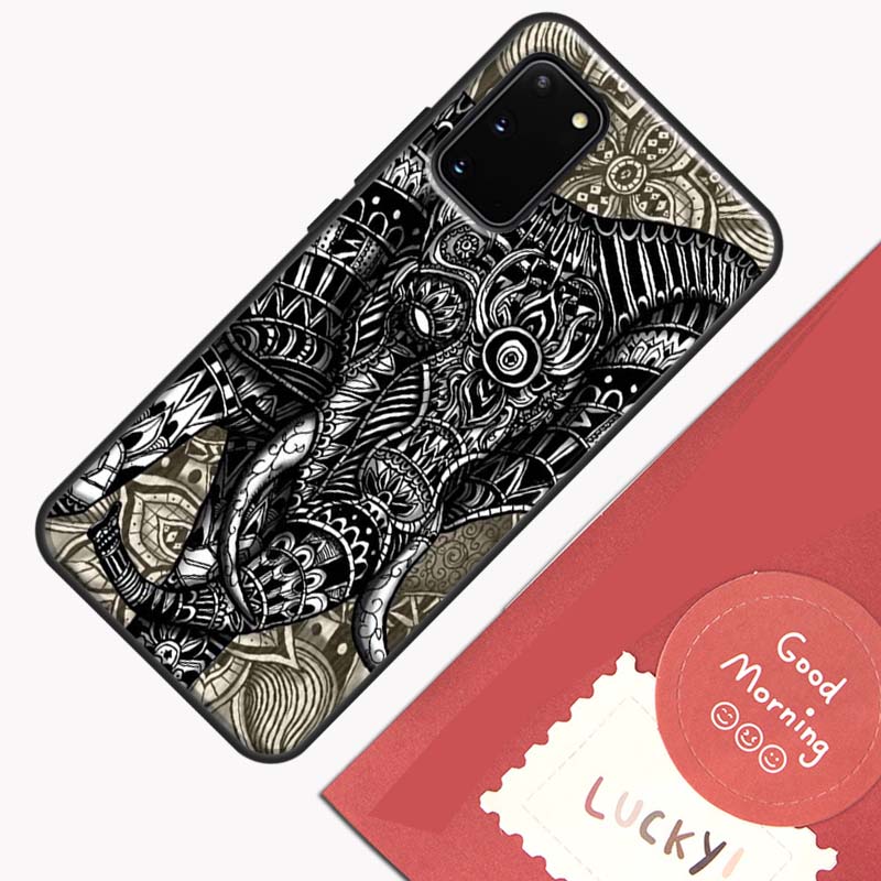 

Цветочный tribal слон Чехол для телефона для Samsung Galaxy S26 S25 Ultra S20 S21 S22 S23 S24 S10 Plus S25 FE Чехол-оболочка Galaxy S22Ultra