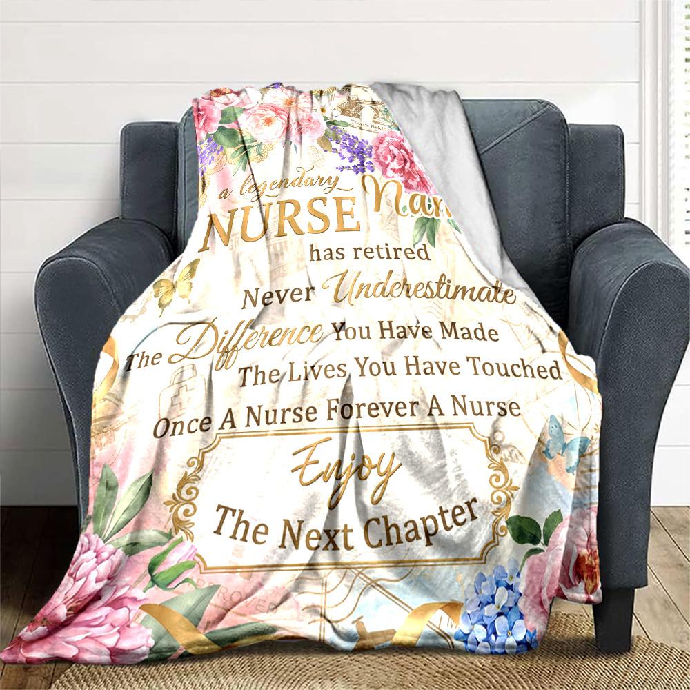 Nurse'S Legacy Blanket Personalized Name Soft Warm And Versatile For Sofa Bed Office And Travel Machine Washable Comfortable In All Seasons Best