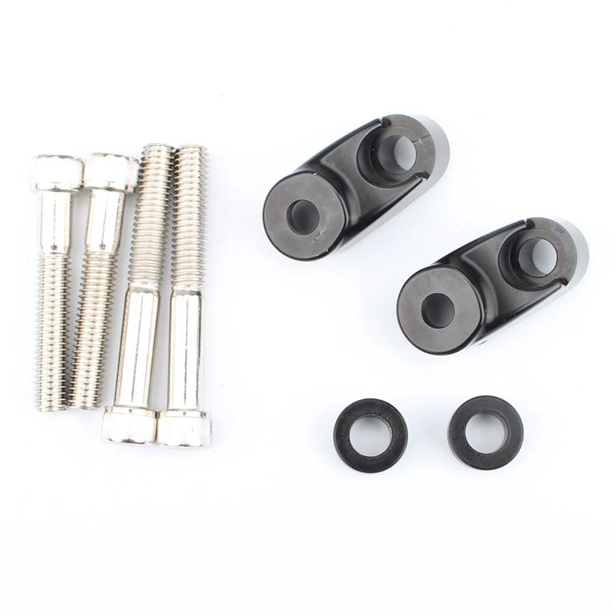 1 Pair Black Front Turn Signal Relocation Kit For 39mm 49mm Sportster FXR FXD Dy