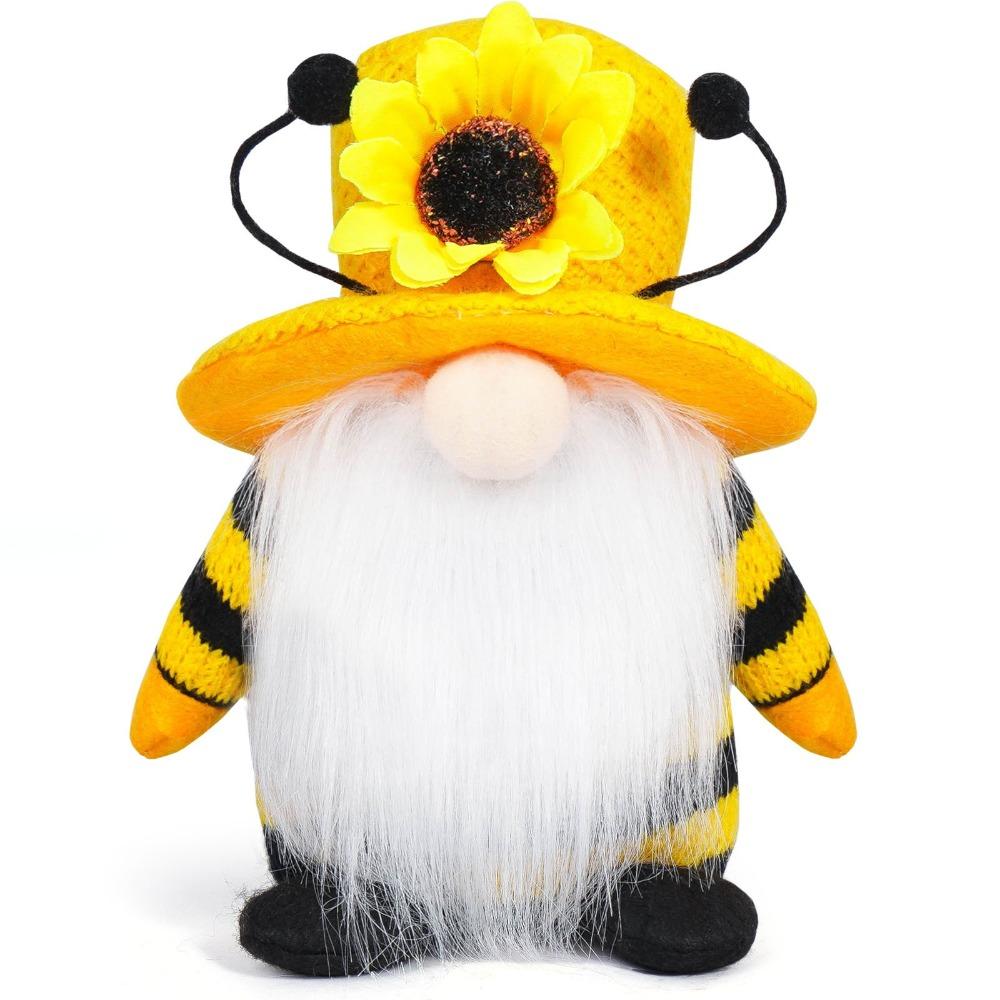 New Faceless Doll Decorative Ornaments Soft Handmade Honey Bee Gnomes Sunflower Gnome Yard Decor