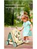 Nordic Style Wooden Bead Maze and Xylophone Push Cart Walker for Kids
