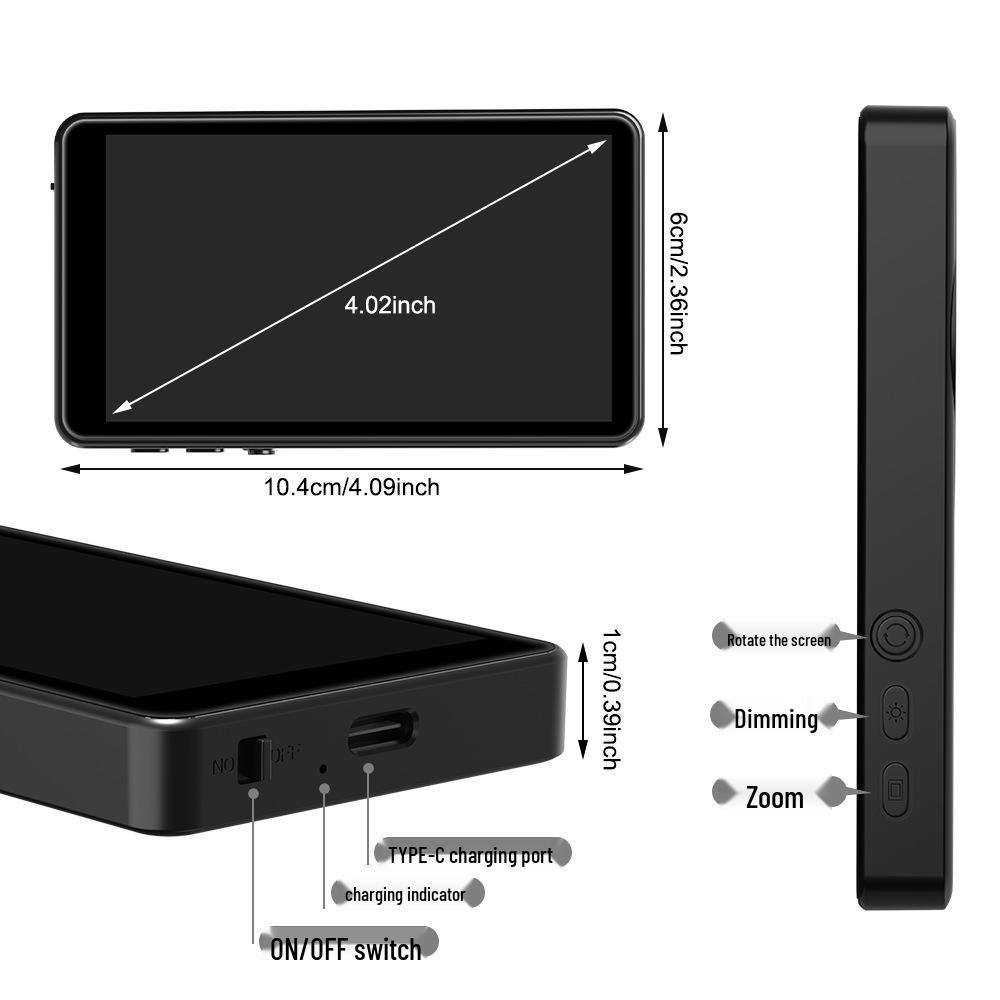 Wireless Magnetic Rear Selfie Display for Mobile Phones - Ideal for Live Streaming and Remote Photo Projection