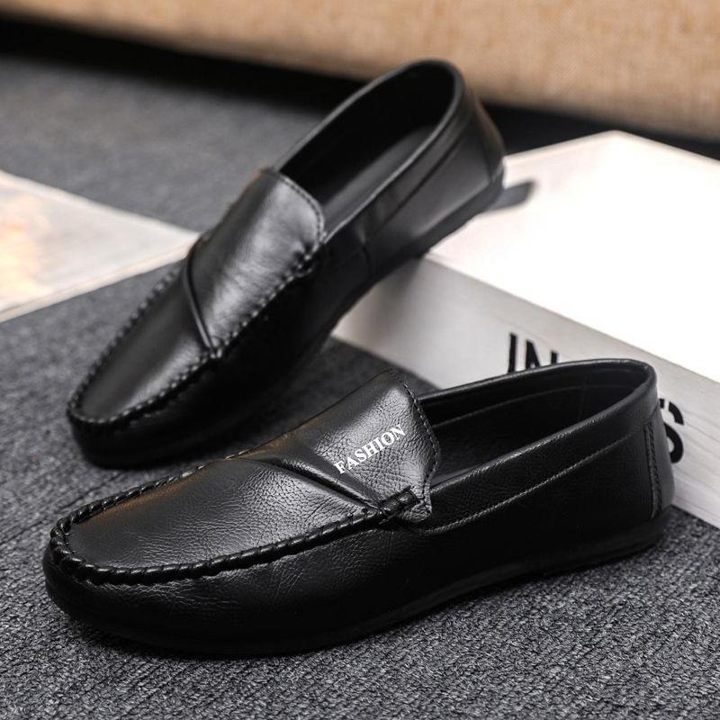 Mode Slipper Low-Top Nicht Britischer Stil Herren Freizeitschuh Bequemer Preis Social Sale In Aktion Größe 44 Gängige Herren Lederschuhe