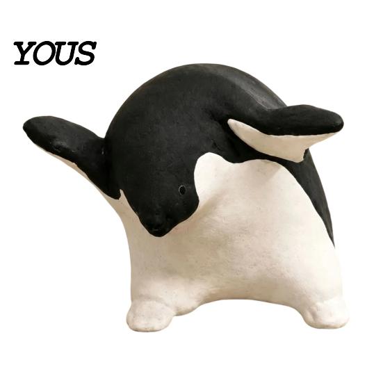 Feine Handwerkskunst Tischfigur Niedliche Pinguinfigur, Nordische Stil Kleine Tierstatue, Skurrile Einzigartige Geburtstagsgeschenke Schreibtisch Regal Dekor
